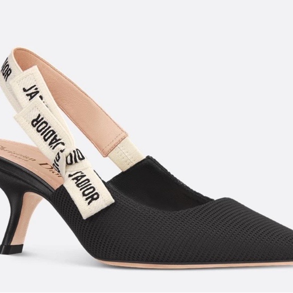 Dior J’adior sling back pump, Black and Cream, 38